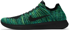 Nike Flyknit Trainer Green Black PNG image