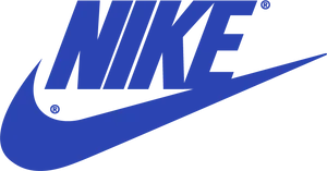 Nike Logo Blue Background PNG image