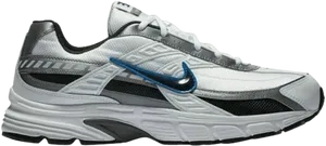 Nike Silver Blue Swoosh Sneaker PNG image