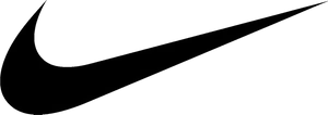 Nike Swoosh Logo Black Background PNG image
