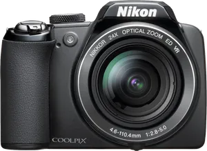 Nikon Coolpix24x Optical Zoom Camera PNG image