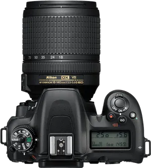 Nikon D S L R Camerawith Lens PNG image