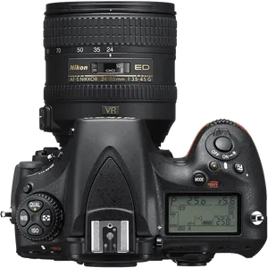 Nikon D S L R Camerawith Zoom Lens PNG image