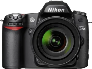 Nikon D80 D S L R Camera PNG image