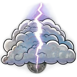 Nimbus Cloud Lightning PNG Cul