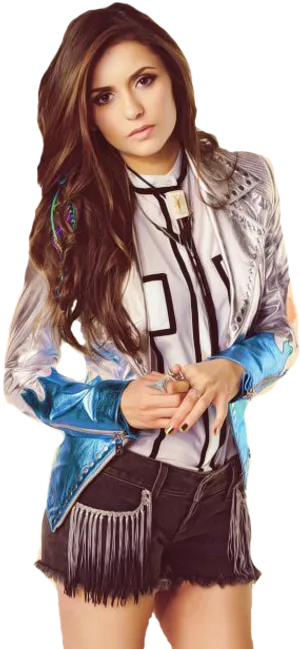 Nina Dobrev Stylish Pose PNG image