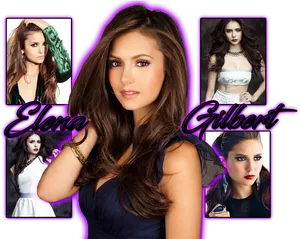 Nina Dobrevas Elena Gilbert Collage PNG image