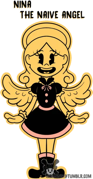 Nina The Naive Angel Illustration PNG image