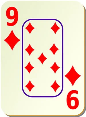 Nineof Diamonds Playing Card PNG image