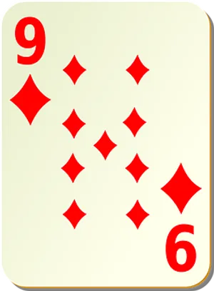 Nineof Diamonds Playing Card PNG image