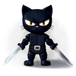 Ninja Cat Stealth Vector PNG 79