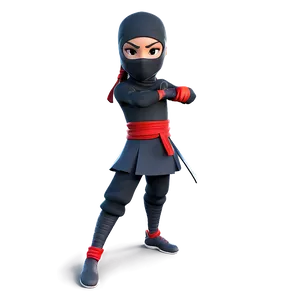 Ninja Girl Character PNG Gdt