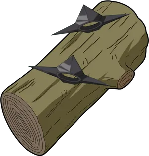 Ninja Hattori Kunaion Wood PNG image