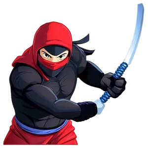 Ninja Warrior Cartoon Character PNG 8
