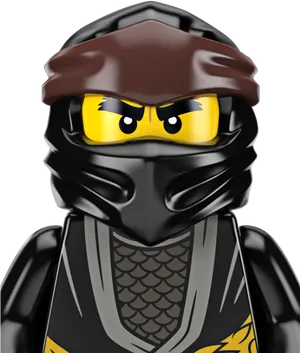 Ninjago Black Ninja Close Up PNG image