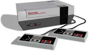 Nintendo Entertainment Systemand Controllers PNG image