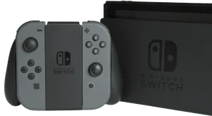 Nintendo Switch Consoleand Controllers PNG image