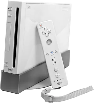 Nintendo Wii Consoleand Remote PNG image