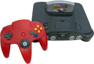 Nintendo64 Consoleand Controllerwith Mario Kart Game