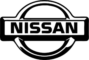 Nissan Logo Blackand White PNG image