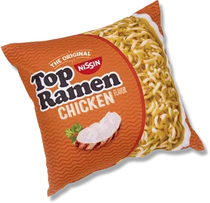 Nissin Top Ramen Chicken Flavor Pillow PNG image