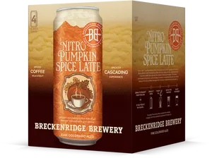 Nitro Pumpkin Spice Latte Beer Packaging PNG image