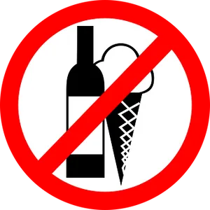 No Alcohol Ice Cream Sign PNG