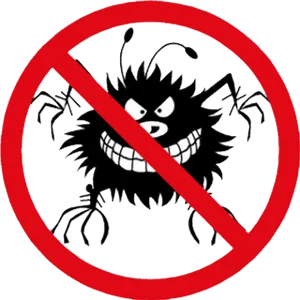 No Bugs Allowed Sign PNG image