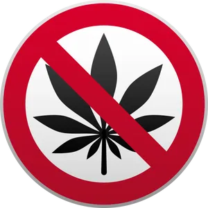 No Cannabis Sign Graphic PNG image