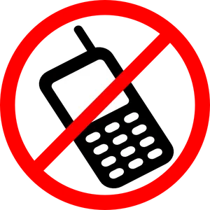 No Cell Phone Sign Clipart PNG image