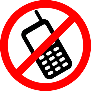 No Cell Phones Sign PNG image