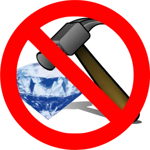 No Diamond Breaking Sign PNG image