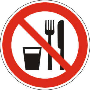 No Eating Sign Graphic PNG image