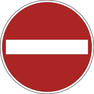 No Entry Sign_ Red And White PNG image