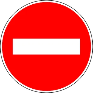 No Entry Sign_ Red And White PNG image