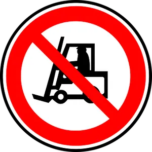No Forklift Zone Sign PNG