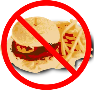 No Junk Food Sign PNG image