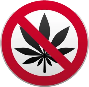 No Marijuana Sign Graphic PNG image