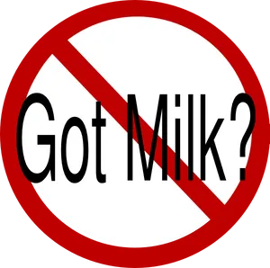 No Milk Sign Parody PNG image