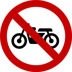 No Motorcycles Allowed Sign PNG image