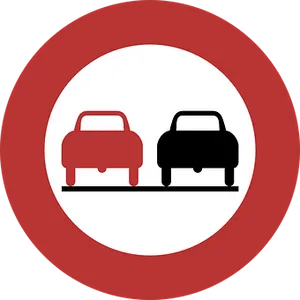 No Overtaking Sign PNG image