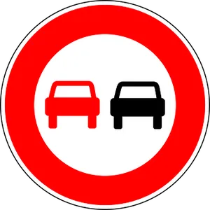 No Overtaking Traffic Sign PNG image