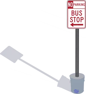 No Parking Bus Stop Sign PNG image