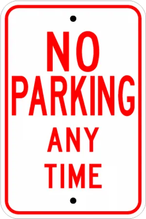No Parking Sign Redand White PNG image