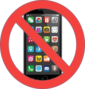No Smartphone Usage Sign PNG image