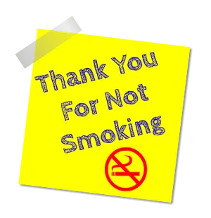 No Smoking Appreciation Note PNG image