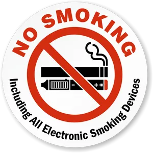 No Smoking Sign Including Electronic Devices PNG image