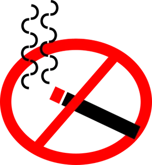 No Smoking Sign Redand Black PNG image