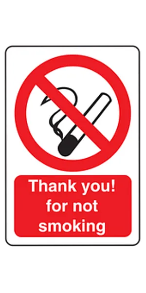 No Smoking Sign Thank You PNG image