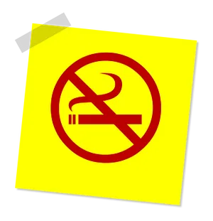 No Smoking Signon Yellow Background PNG image